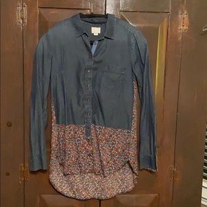 Denim and floral top